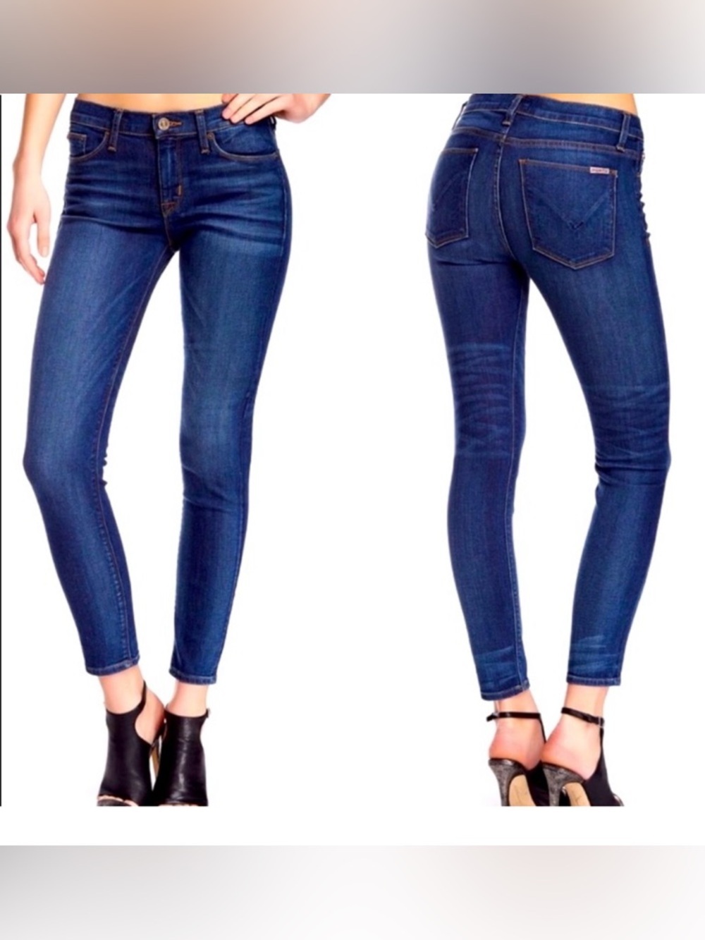 Hudson Nico Super Skinny Mid-Rise Jeans | Dark Wash | Size 26